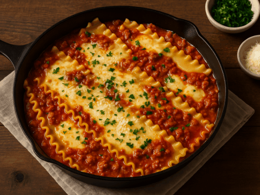 Lasanha de Frigideira - Jantar Rápido, Cremoso e Sem Forno!