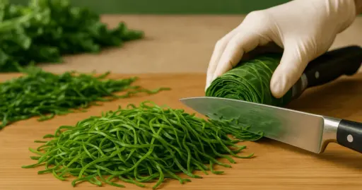 Truque Simples para Cortar Couve Bem Fininha - Super Prático