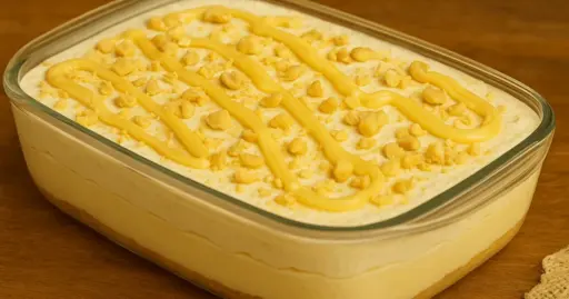 Sobremesa cremosa - Pavê Cremoso de Amendoim para o Café e Lanches Especiais